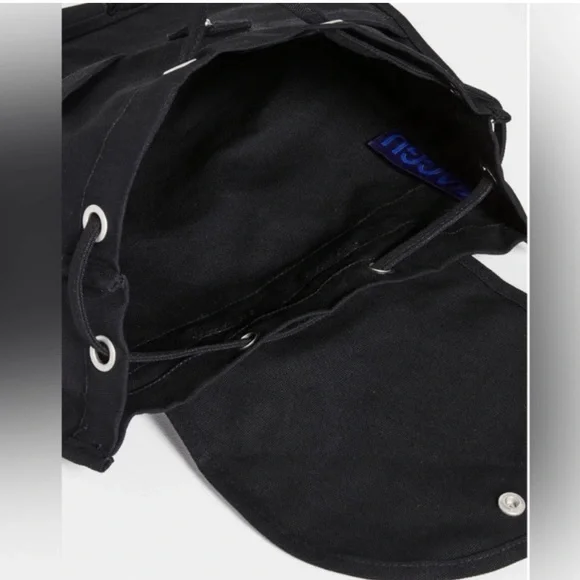 NWOT BAGGU BLACK Drawstring Backpack - Picture 3 of 7